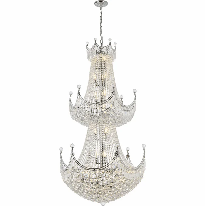 Elegant V8949G36C/RC Corona Chrome Drop Lighting