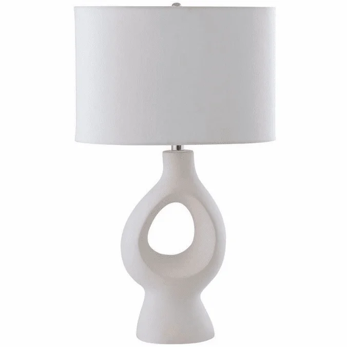 ELK H0809-11886-LED Fenimore Contemporary White LED Side Table Lamp
