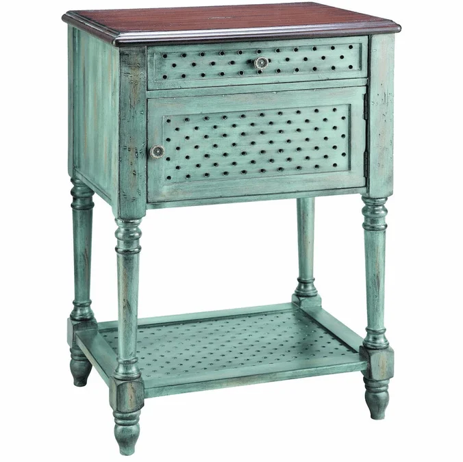 Elk Home Marketplace 12030 Hartford Vintage Moonstone Blue Accent Table