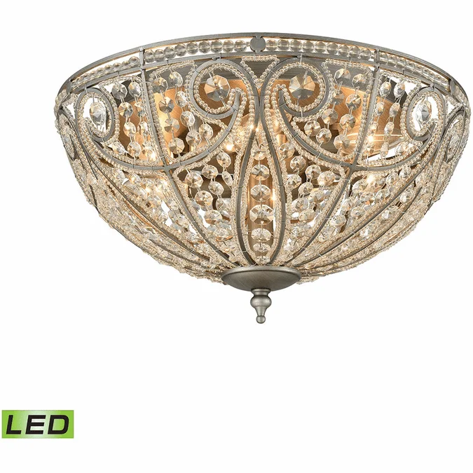 Elk Home Showroom 15994-6-LED Elizabethan Weathered Zinc LED Flush Mount Lighting