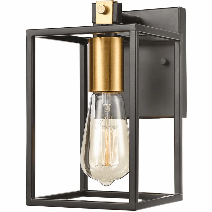 Elk Home Showroom 46630/1 Cloe Contemporary Matte Black / Brushed Brass Wall Sconce Light