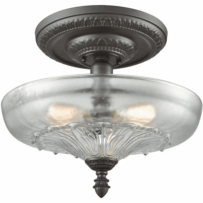 Elk Home Showroom 66395-3 Restoration Flushes Oil Rubbed Bronze Flush Mount Light Fixture