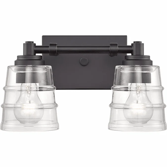 Elk Home Showroom 67981/2 Pulsate Contemporary Matte Black 2-Light Bathroom Light Fixture