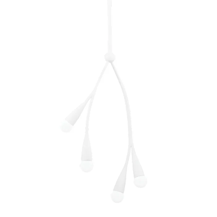 Elsa 4-Light Pendant in Textured White by ENY LEE PARKER 5.75L x 14W x 22.75H