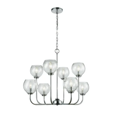Emory Eight Light Chandelier in Polished Chrome (45|81365/4+4)