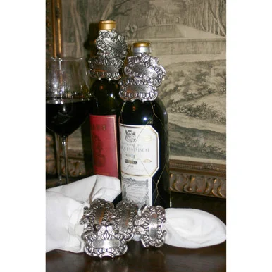 Estate Variety Napkin Rings (Set Of 4) in Pewter (45|NAP010/S4)