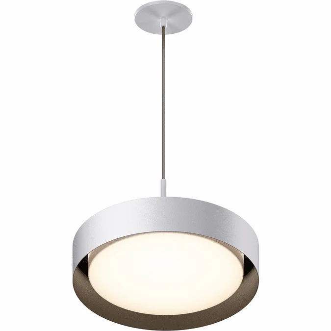 ET2 E51013-WTBK Echo Contemporary White / Black LED 16″ Hanging Light
