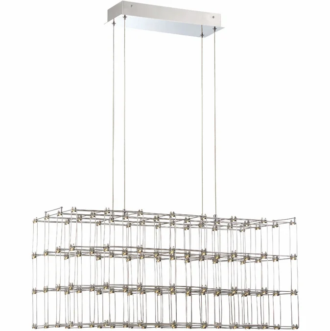 Eurofase 33717-012 Linwood Modern Chrome LED Island Light Fixture