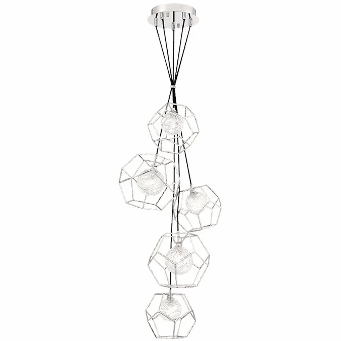 Eurofase 35903-017 Norway Contemporary Chrome LED Multi Hanging Pendant Lighting