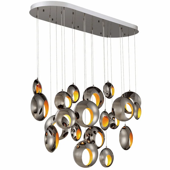 Eurofase 35912-019 Arlington Contemporary Blackened Chrome LED Multi Drop Ceiling Lighting