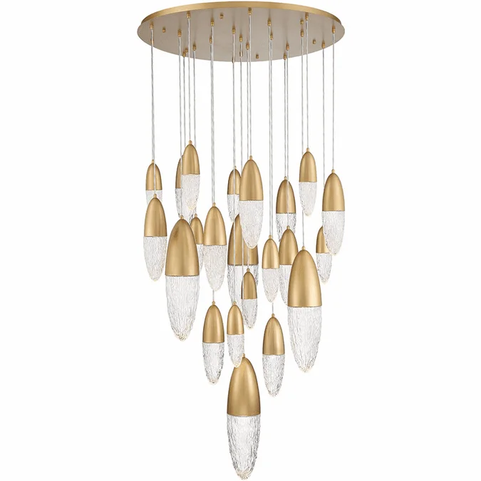 Eurofase 43860-036 Écrou Modern Gold Halogen Round Multi Hanging Light