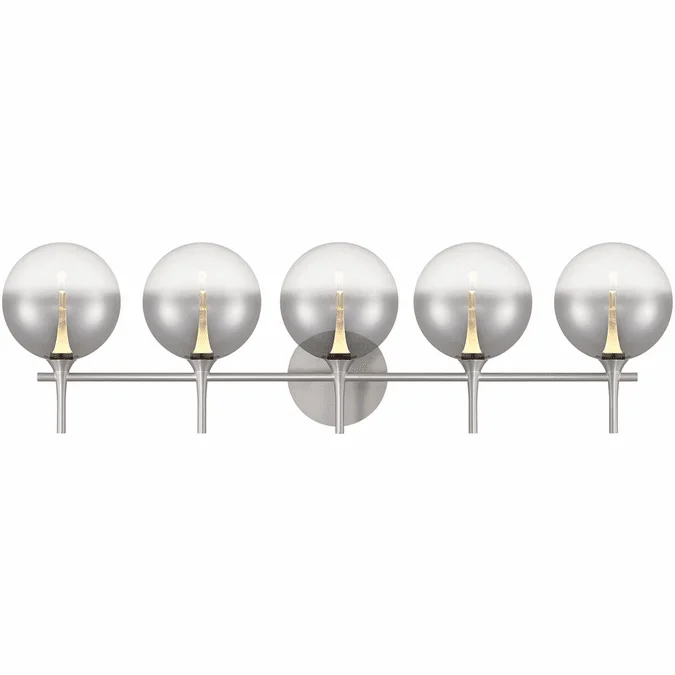 Eurofase 48920-025 Iissa Contemporary Nickel LED 5-Light Bath Light Fixture