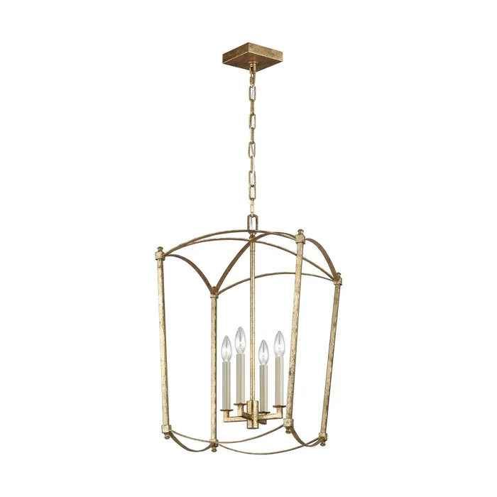 Feiss Thayer 4-LT Hall Chandelier – Antique Gild – F3322/4ADB