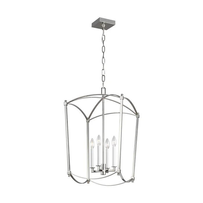 Feiss Thayer 4-LT Hall Lantern – Polished Nickel – F3322/4PN