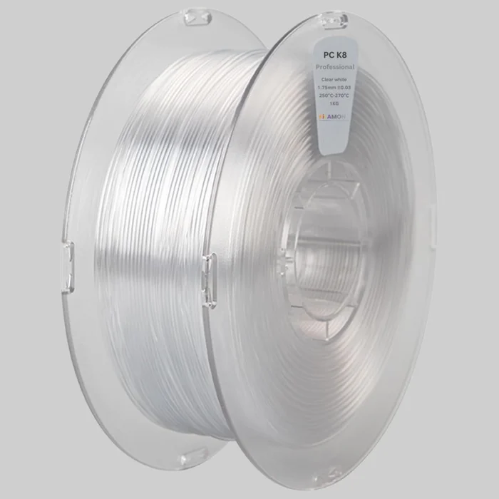 Filamont K8 PC 3D Printer Filament (Clear white/Black, White/Black)