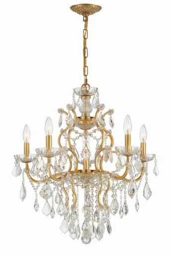 Filmore Six Light Chandelier in Antique Gold (60|4455-GA-CL-S)