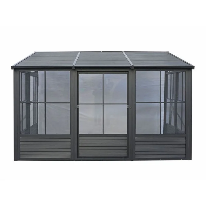 Florence – Wall Mounted Solarium 10×12 Metal Roof In Black