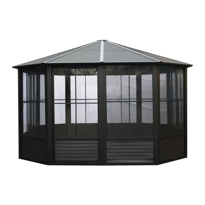 Florence Solarium 12×12 Metal Roof In Black