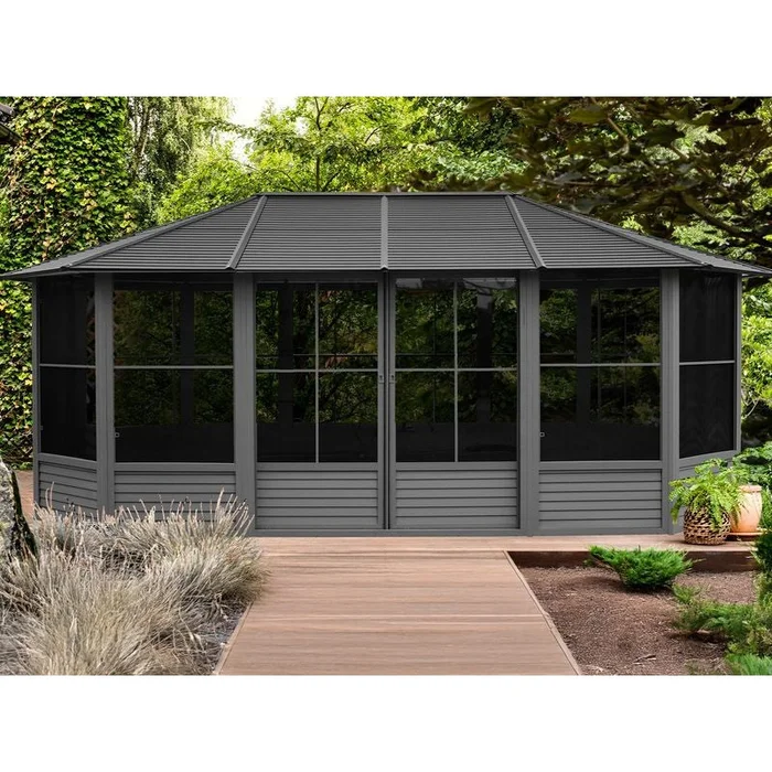 Florence Solarium 12×18 Metal Roof In Black - Image 2