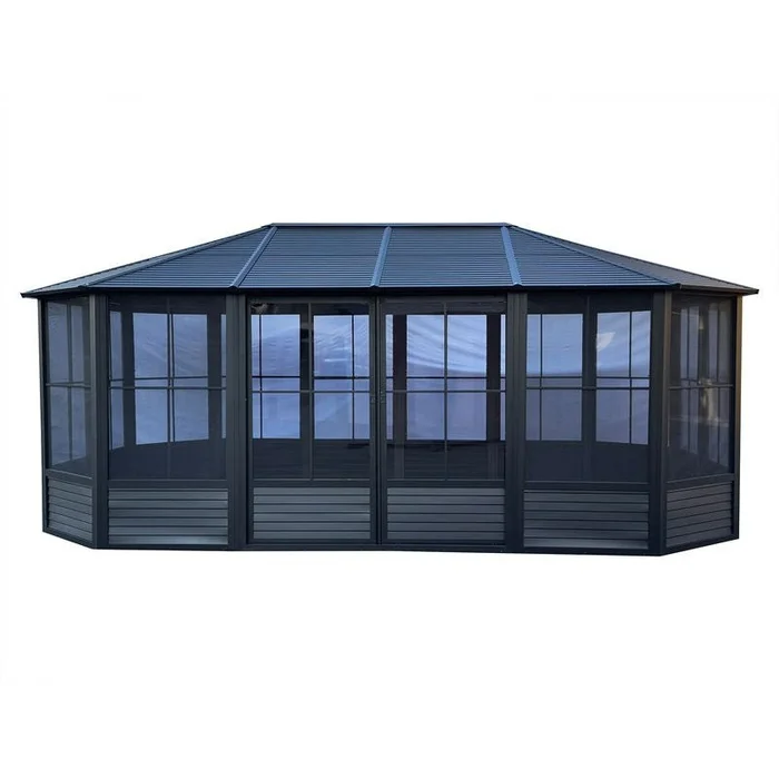 Florence Solarium 12×18 Metal Roof In Black