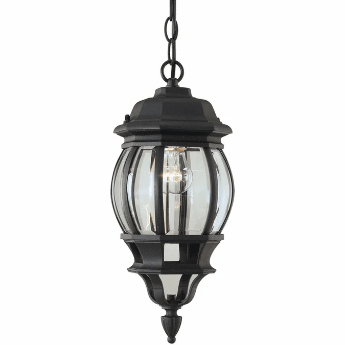 Forte 1702-01-04 Traditional Black Exterior Overhead Lighting Fixture