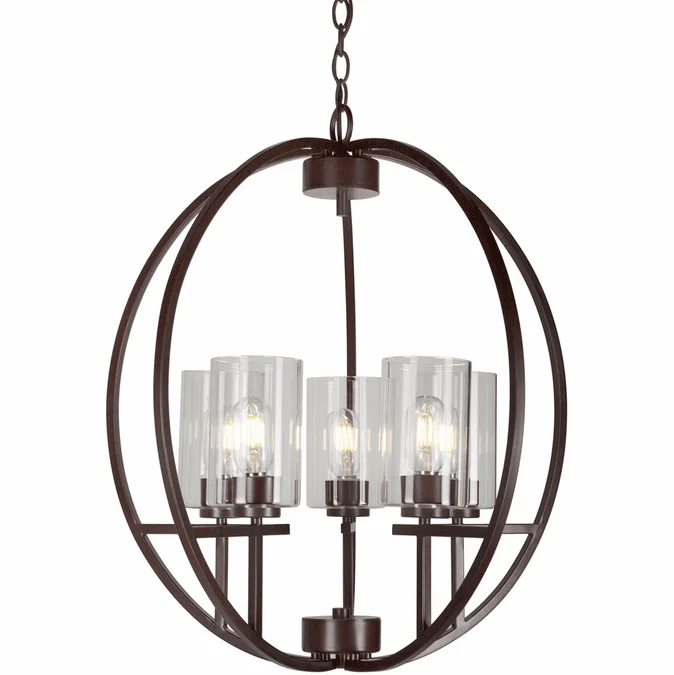 Forte 2720-05-32 Orbit Contemporary Antique Bronze Foyer Light Fixture