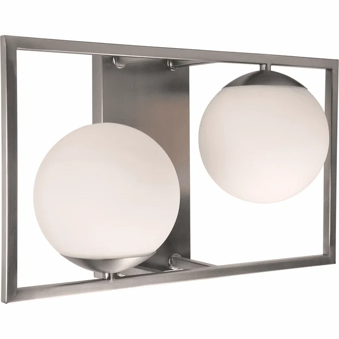 Forte 2727-02-55 Charm Modern Brushed Nickel Wall Lighting