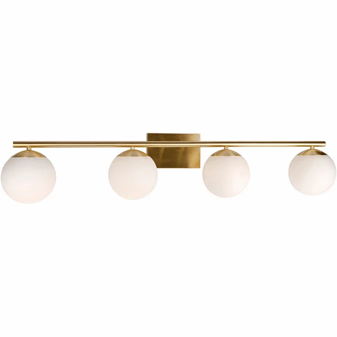 Forte 5745-04-12 Farrell Modern Soft Gold 4-Light Vanity Lighting