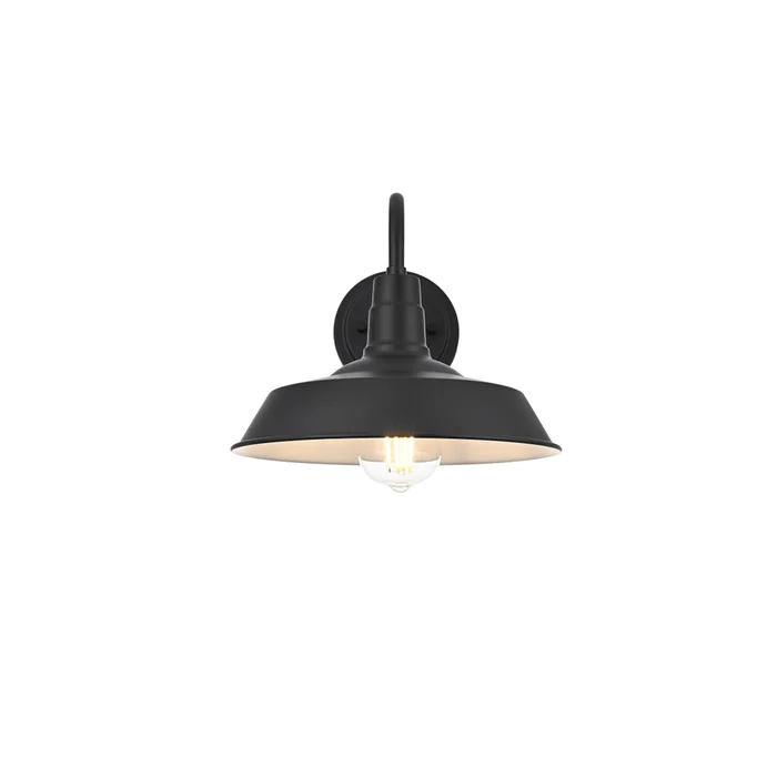franco 10 inch outdoor wall sconce in black