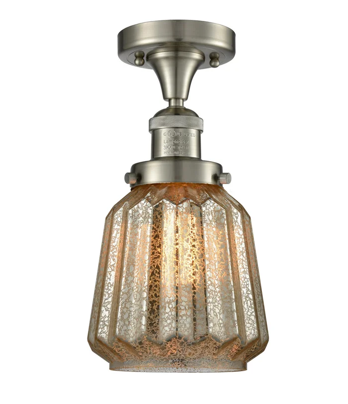 Franklin Restoration LED Semi-Flush Mount in Antique Copper (405|517-1CH-AC-G146-LED)