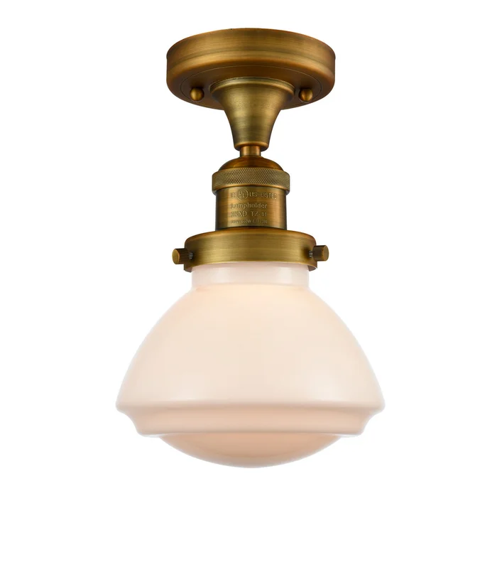 Franklin Restoration LED Semi-Flush Mount in Brushed Brass (405|517-1CH-BB-G321-LED)