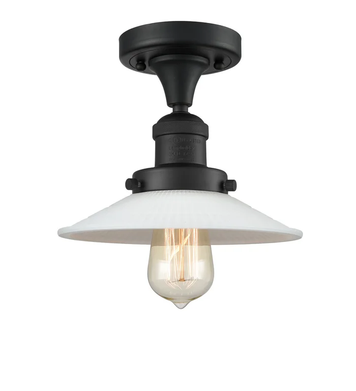 Franklin Restoration LED Semi-Flush Mount in Matte Black (405|517-1CH-BK-G1)