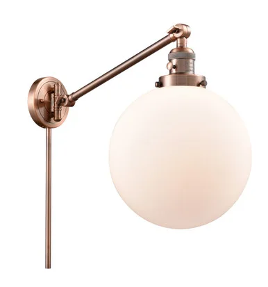Franklin Restoration LED Swing Arm Lamp in Antique Copper (405|237-AC-G201-10-LED)