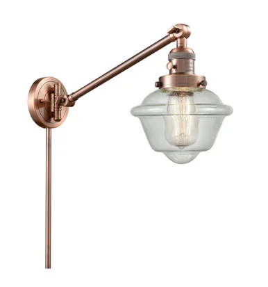 Franklin Restoration LED Swing Arm Lamp in Antique Copper (405|237-AC-G534-LED)