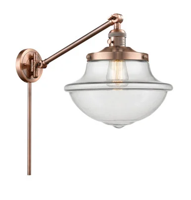 Franklin Restoration LED Swing Arm Lamp in Antique Copper (405|237-AC-G542-LED)