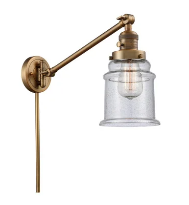 Franklin Restoration LED Swing Arm Lamp in Brushed Brass (405|237-BB-G184-LED)
