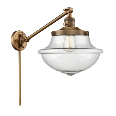 Franklin Restoration LED Swing Arm Lamp in Brushed Brass (405|237-BB-G544-LED)