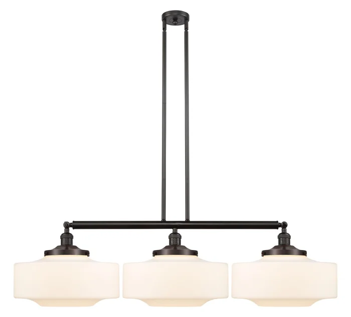 Franklin Restoration Three Light Island Pendant in Black Antique Brass (405|213-BAB-G694-16)