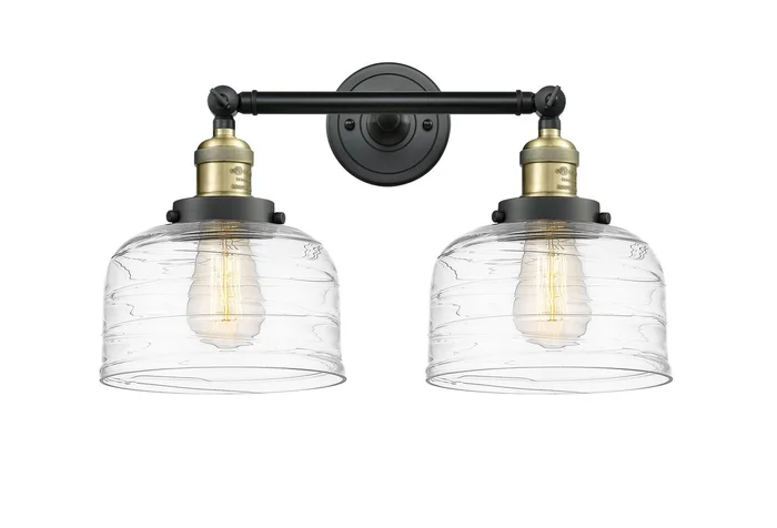 Franklin Restoration Two Light Bath Vanity in Black Antique Brass (405|208-BAB-G713)