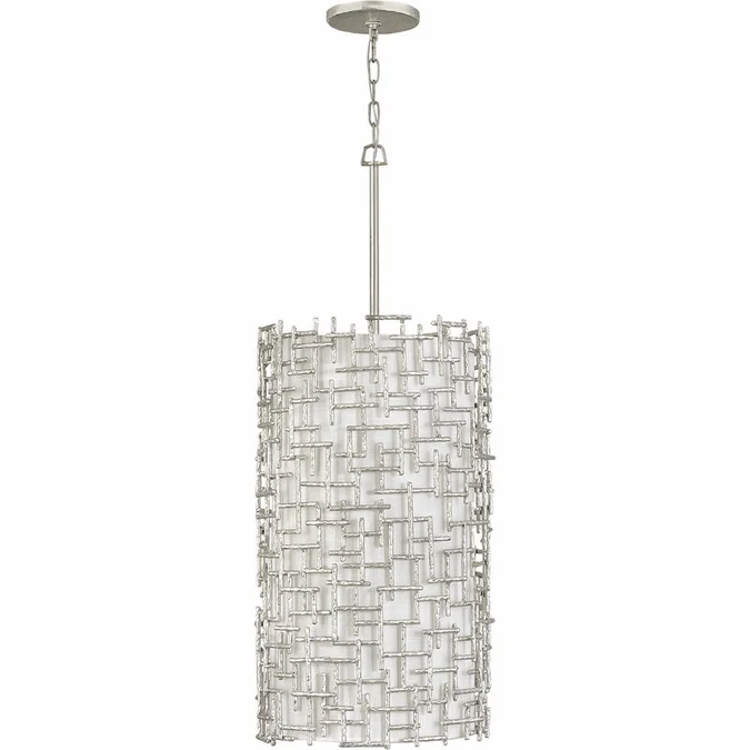 Fredrick Ramond FR33108SLF Farrah Modern Silver Leaf Drop Lighting Fixture