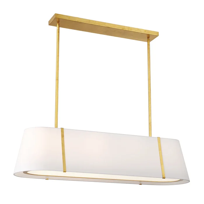 Fulton 4 Light Linear Oval Chandelier By Crystorama