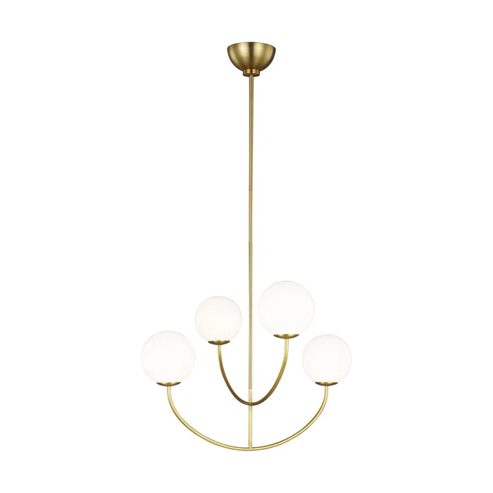 Galassia Four Light Chandelier in Burnished Brass (454|AEC1054BBS)