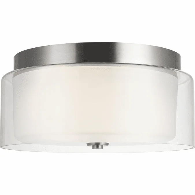 Generation Lighting 7537302-962 Elmwood Park Modern Brushed Nickel Flush Lighting
