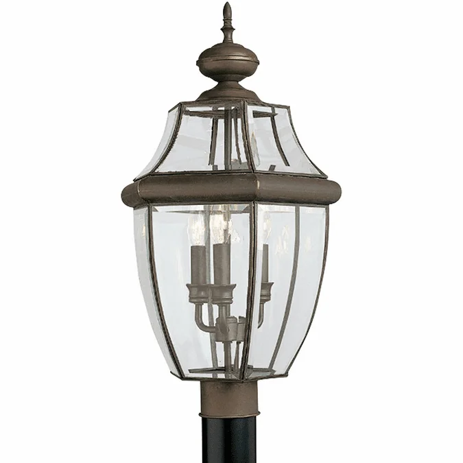 Generation Lighting 8239EN-71 Lancaster Traditional Antique Bronze LED Outdoor Lamp Post Light Fixture