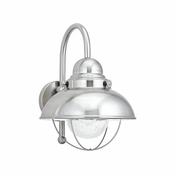 Generation Lighting 8871EN3-98 Sebring Modern Brushed Stainless Outdoor 11″ Sconce Lighting