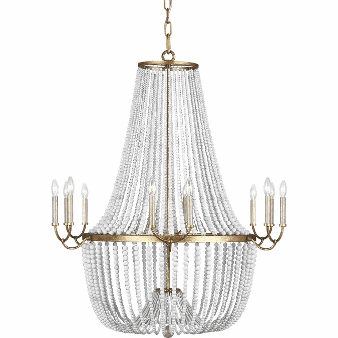Generation Lighting F3281-12ADB Marielle Contemporary Antique Gild Chandelier Light
