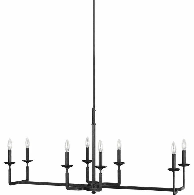 Generation Lighting F3292-8AI Ansley Modern Aged Iron Island Light Fixture