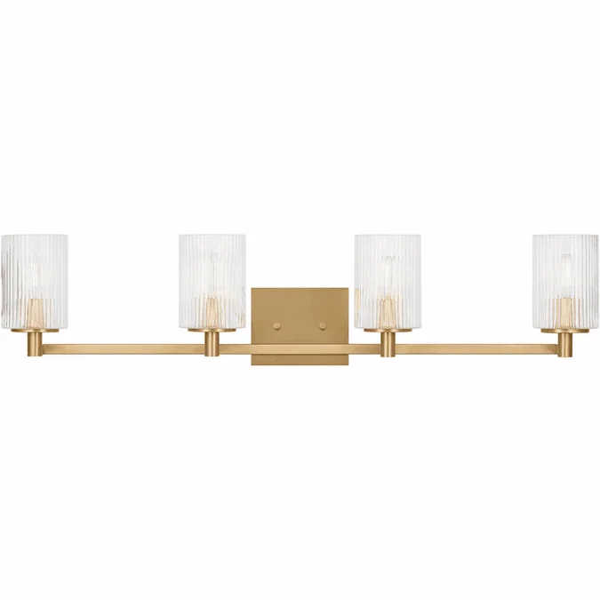 Generation Lighting GLV1044EN/SB Lando Contemporary Satin Bronze 4-Light Bathroom Wall Sconce