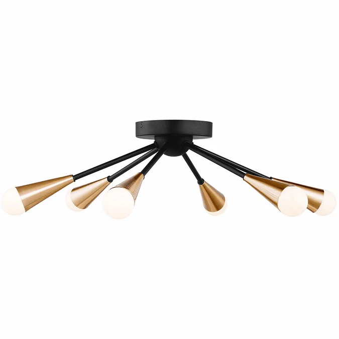 Generation Lighting Lighting 7000606-848 Clive Modern Satin Brass Ceiling Light Fixture