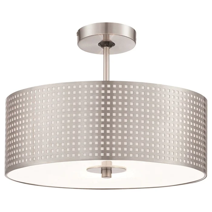George Kovacs Grid 3-LT Semi Flush Mount – Brushed Nickel – P5747-084